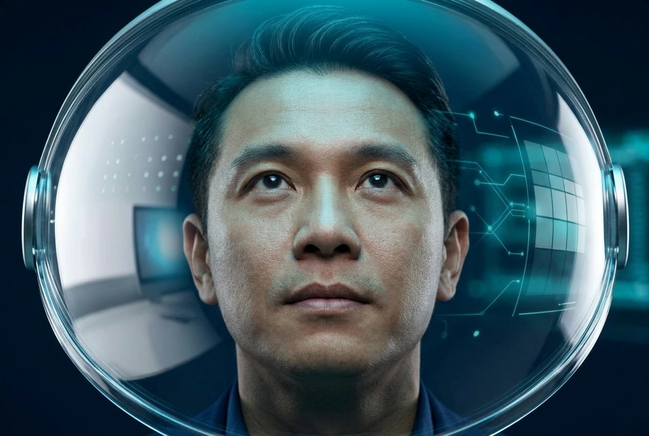 Malaysian SME team directing AI agents across digital workflows on business dashboards